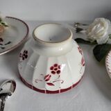 Antique faceted earthenware bowl, Digoin Badonviller