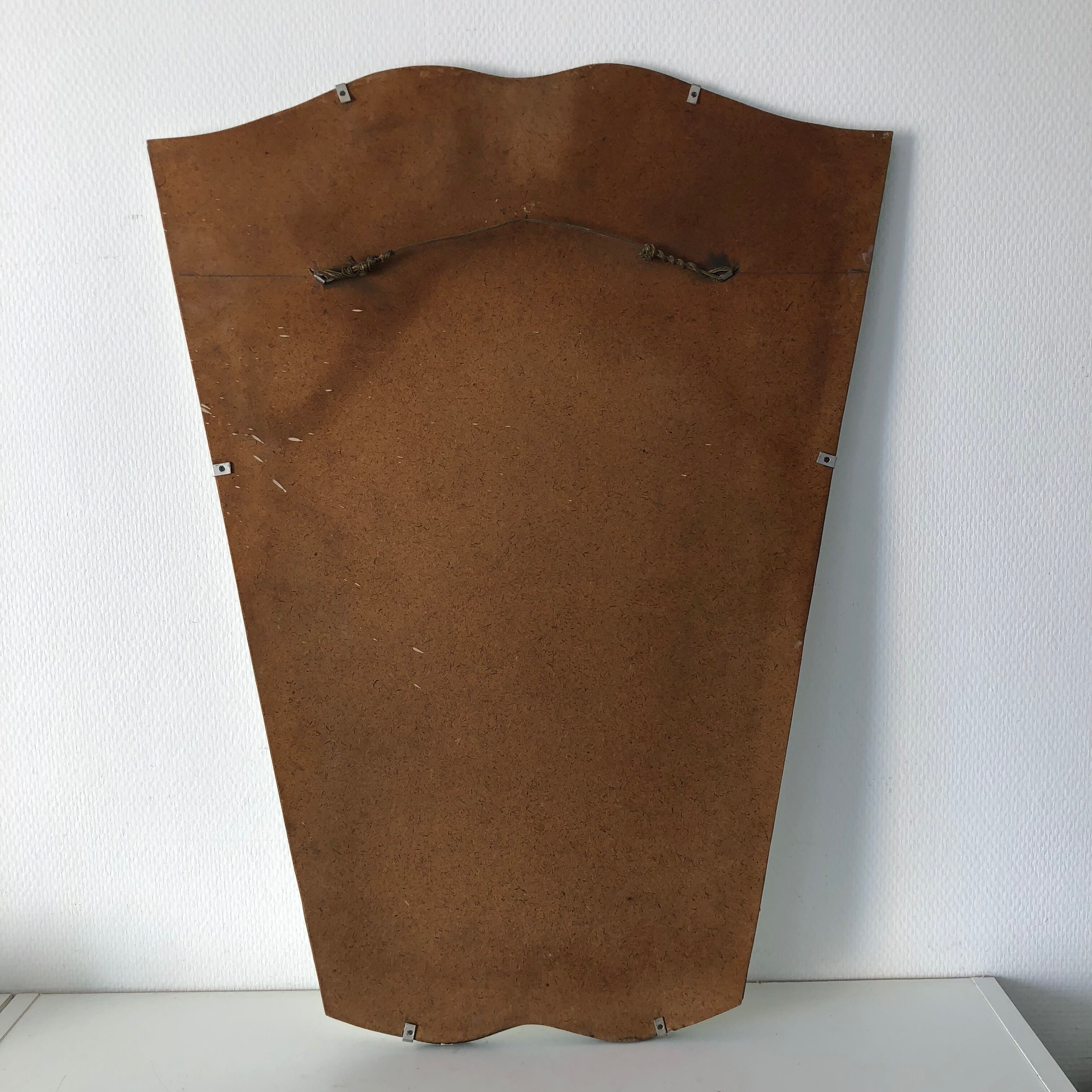 Large beveled mirror 73x55cm vintage 1940