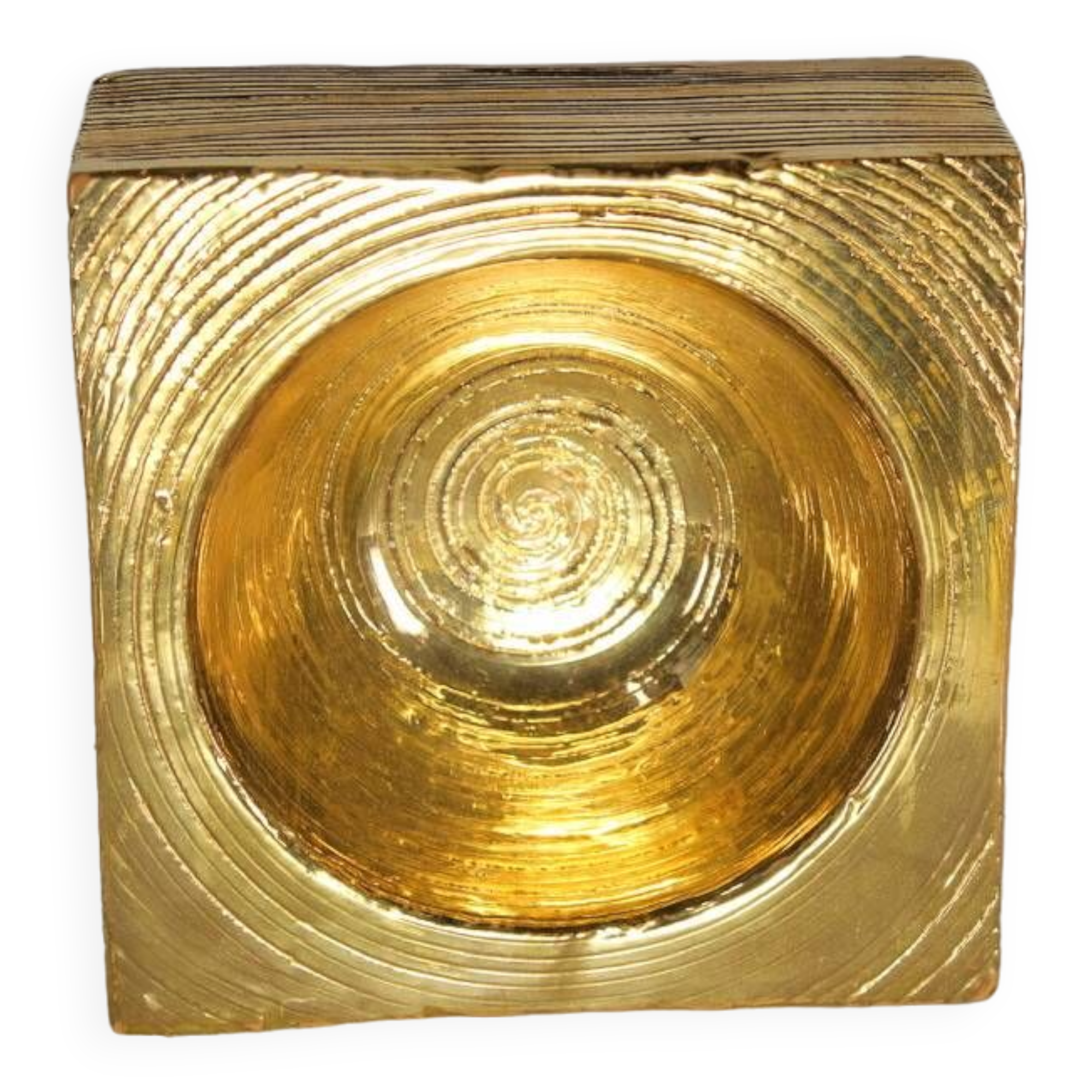 Bitossi gold pocket tray Italy 1970