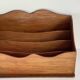 Porte courrier de bureau vintage en bois