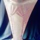 Vase 48 cm papyrus decoration the french glass - charder - schneider