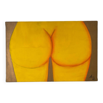 Original work/ Blandine The trucker/ yellow buttocks canvases