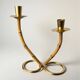 Faux bamboo & brass candleholder, Italy, 1970