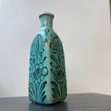 Set of 2 Turquoise Triangular Vases #1 and #2