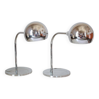 Lampe de table industrielle flexible en acier, Sergio Asti pour Candle, Italie 1960