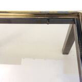 Table basse carrée Flaminia Belgochrom W. Rizzo. Vintage 70s