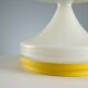 Vintage glass table lamp with double switch, Italy, 1970s