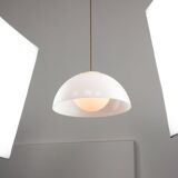 Italian Space Age Pendant in Brass and Acrylic Glass, 1970s