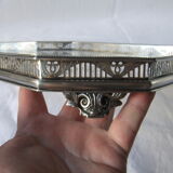 Serving tray punch goldsmith Martin Hall - Co silver metal eagle crown