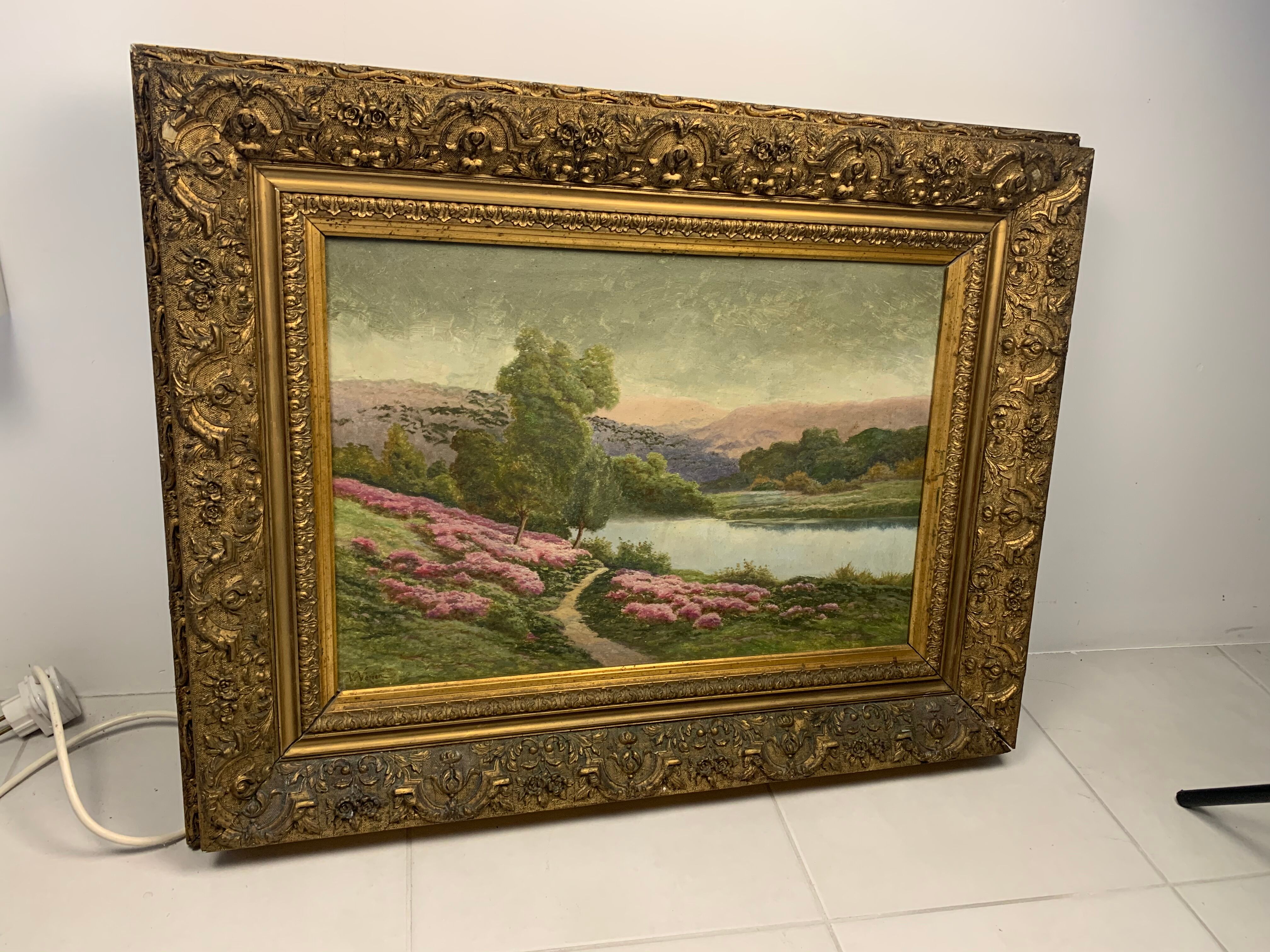 Oil on canvas by V Vezien