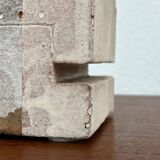 Klaus Lehmann, Cubist art sculpture in postmodern German brutalist ceramic Studio Pottery no. 337 81, 1981