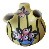 Ancien vase bouquetière porcelaine Gabriel Fourmaintraux Desvres