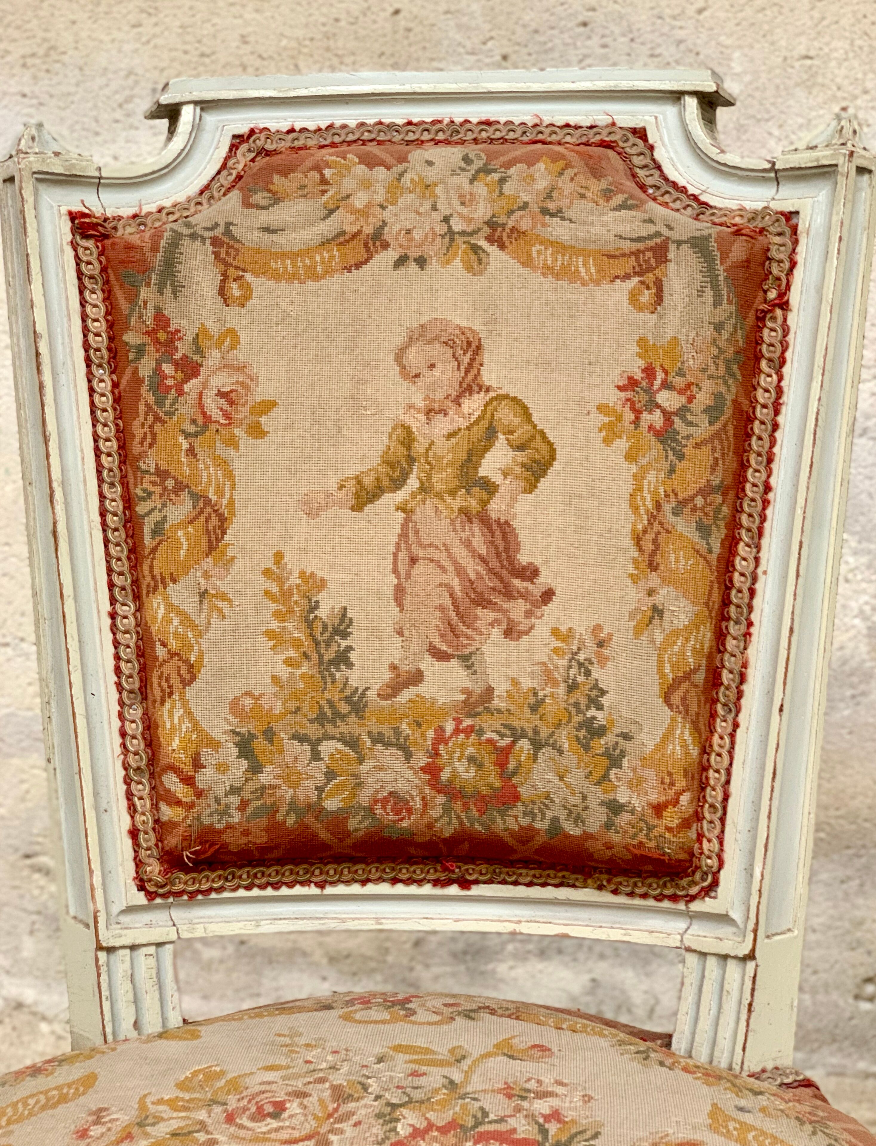 Pair of Louis XVI style chairs