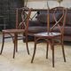 Paire de chaises bistrot en bois courbé 1950