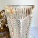 Vintage chiseled glass vase