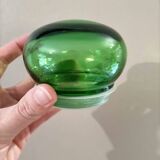 Green retro glass candy box