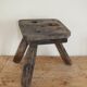 Small brutalist stool, norman farm tripod