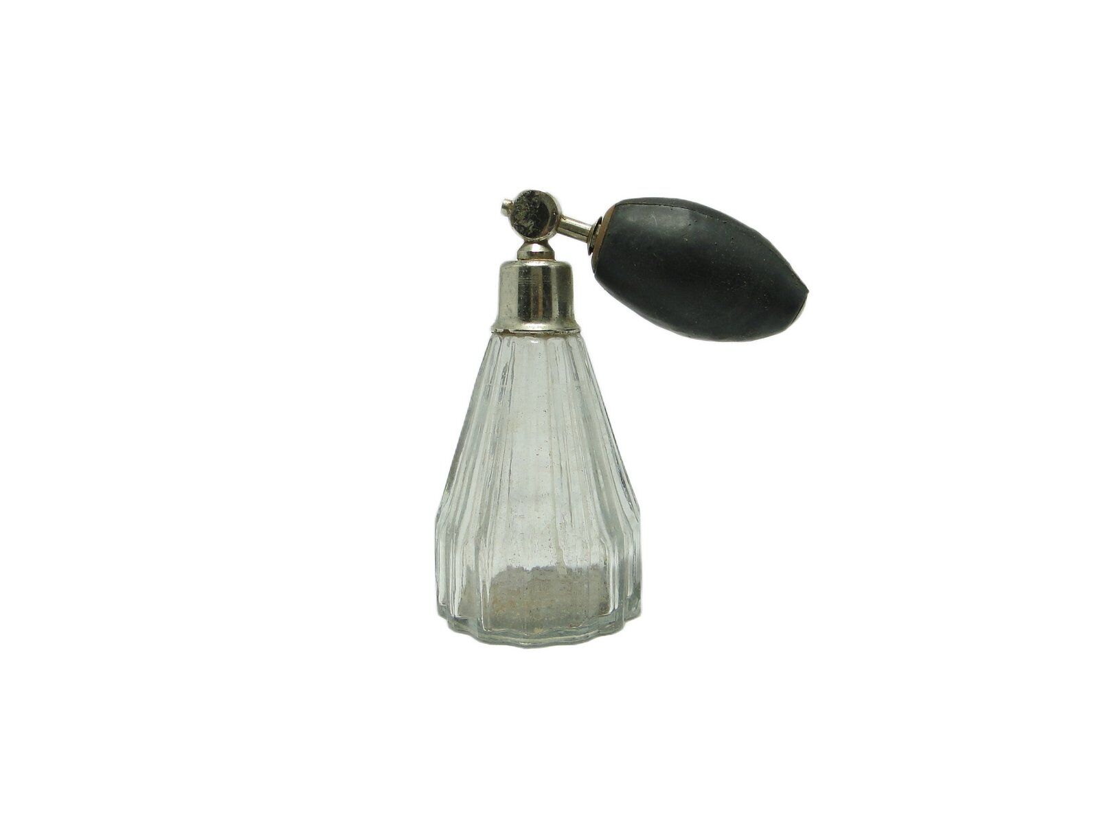 Art Deco Bohemian bronze and crystal perfume bottle, 1950s