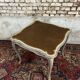 Game table in gray lacquered wood with white filling stamped gouffé