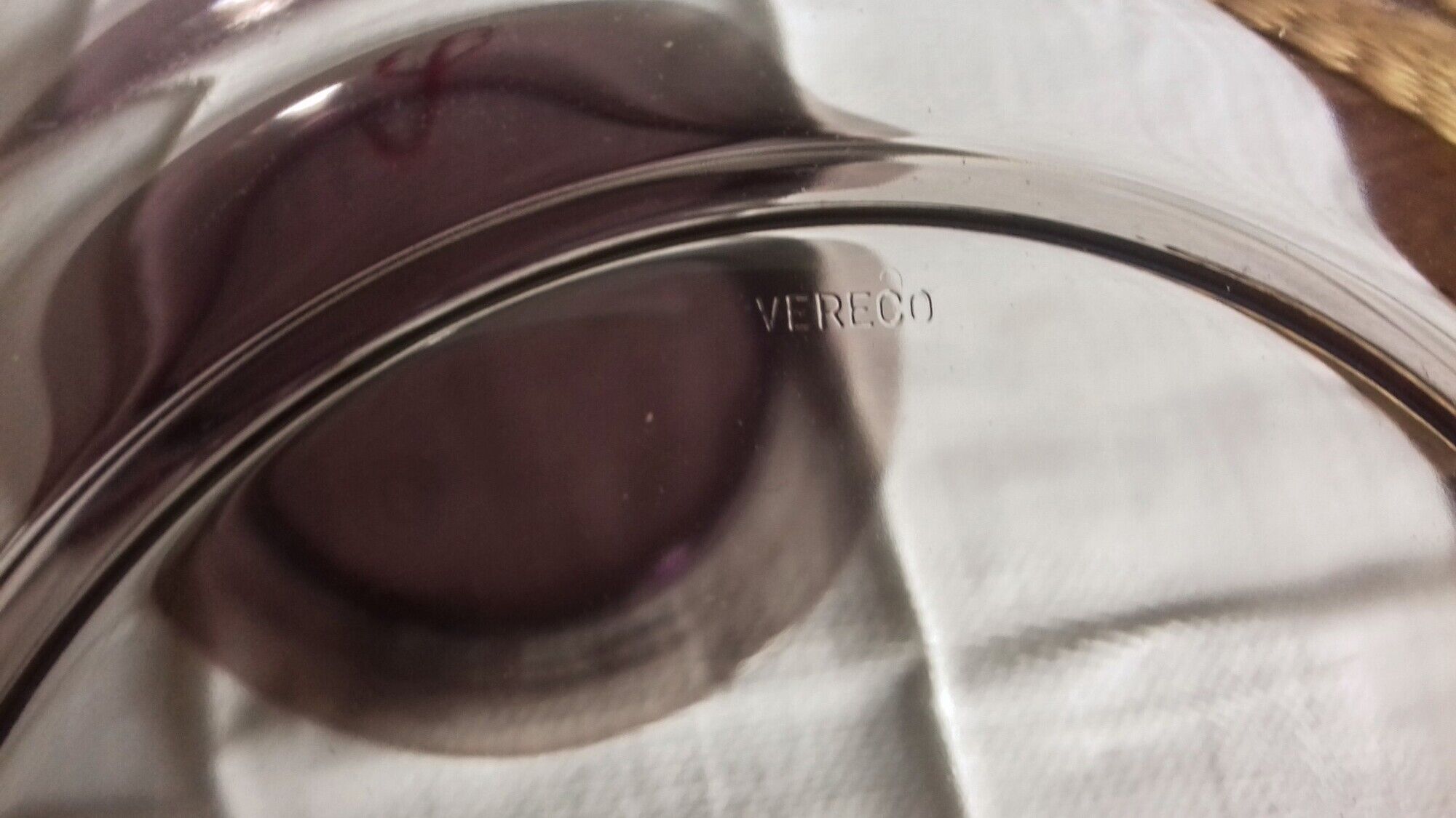 Lot 12 plates Vereco Glass soaked brown vintage brown