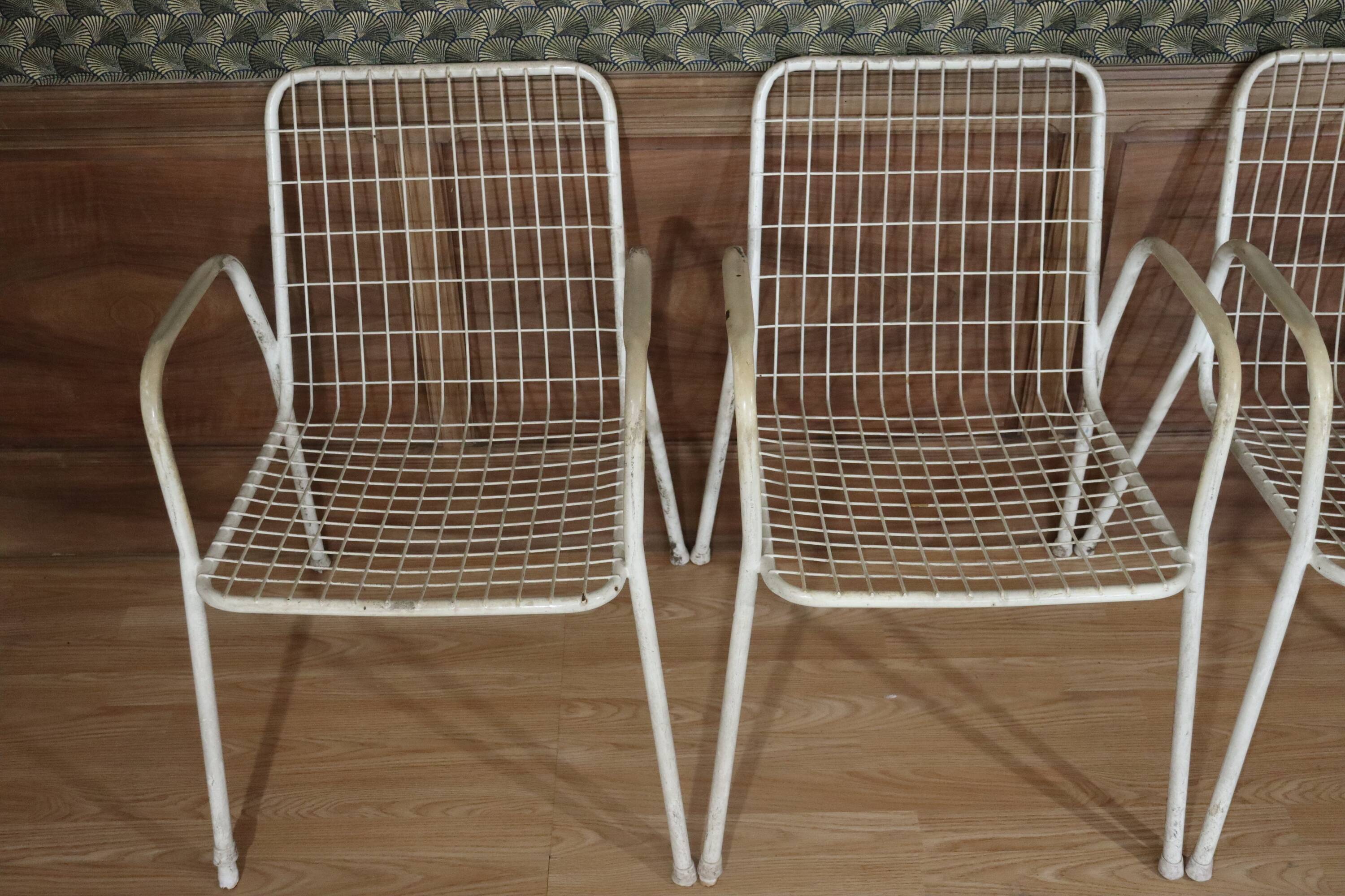 Series of 4 EMU armchairs model Rio 1960's