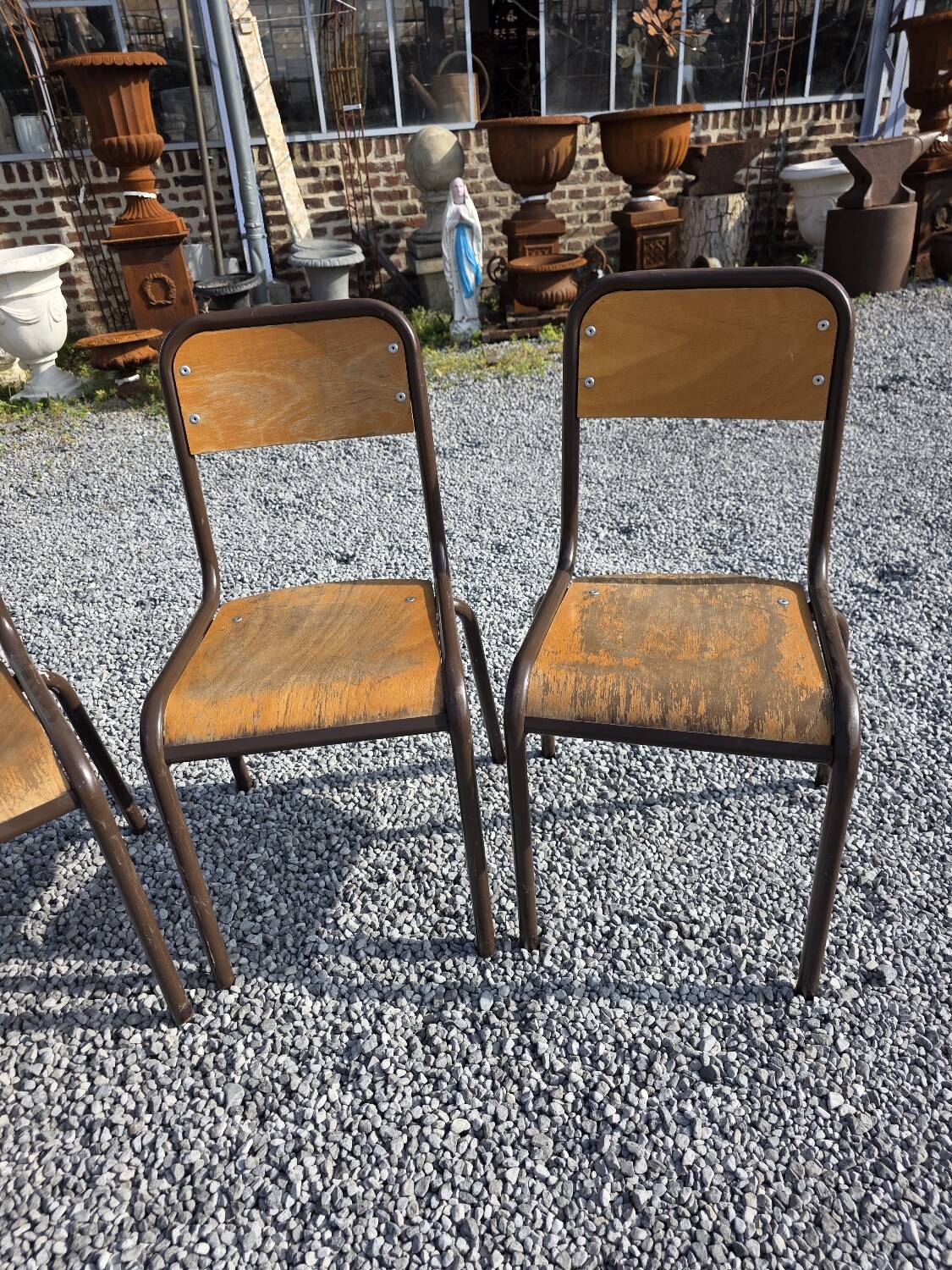 11 school chairs from the 70s