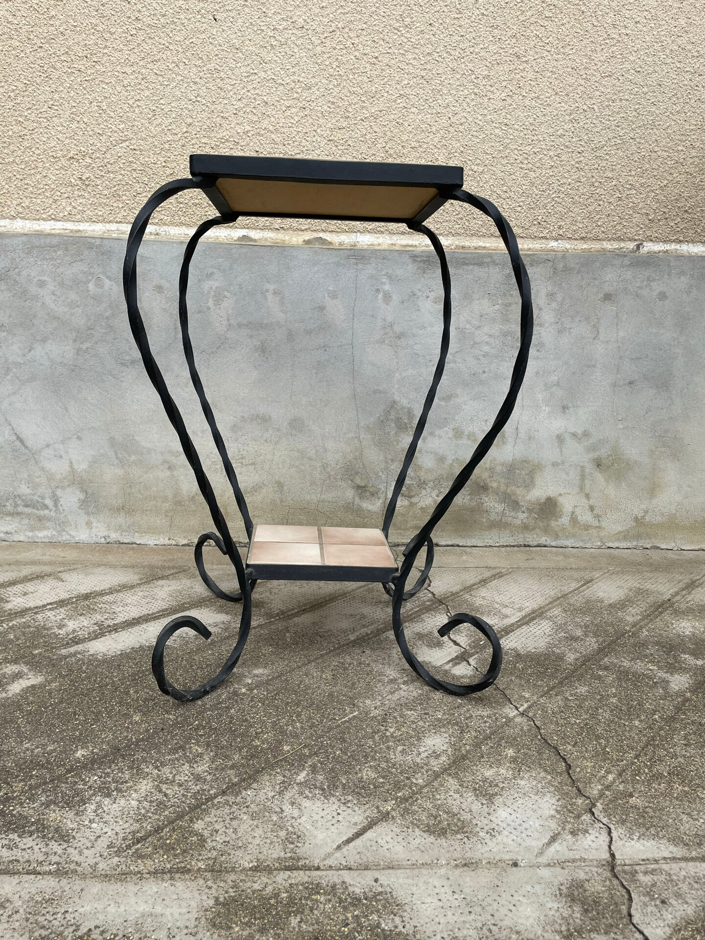 Wrought iron side table