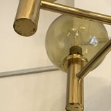 5-globe smoked brass chandelier