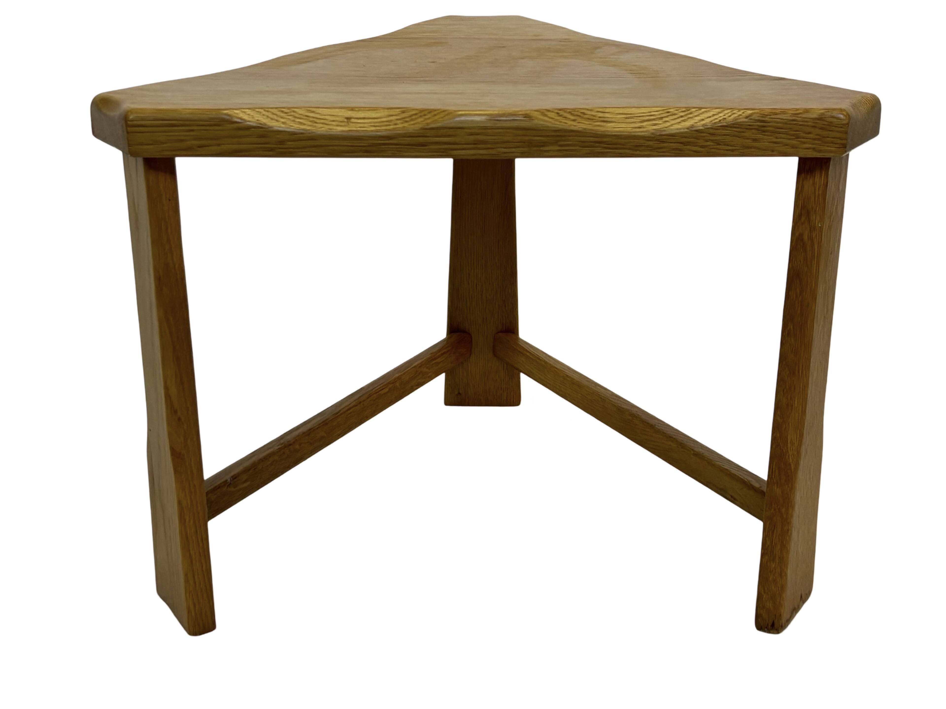 Vintage Scandinavian side tables made of solid wood circa 1970s