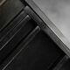 Vintage Mid-Century Danish Modern Minimalist Black Oak Desk with Chrome Base
