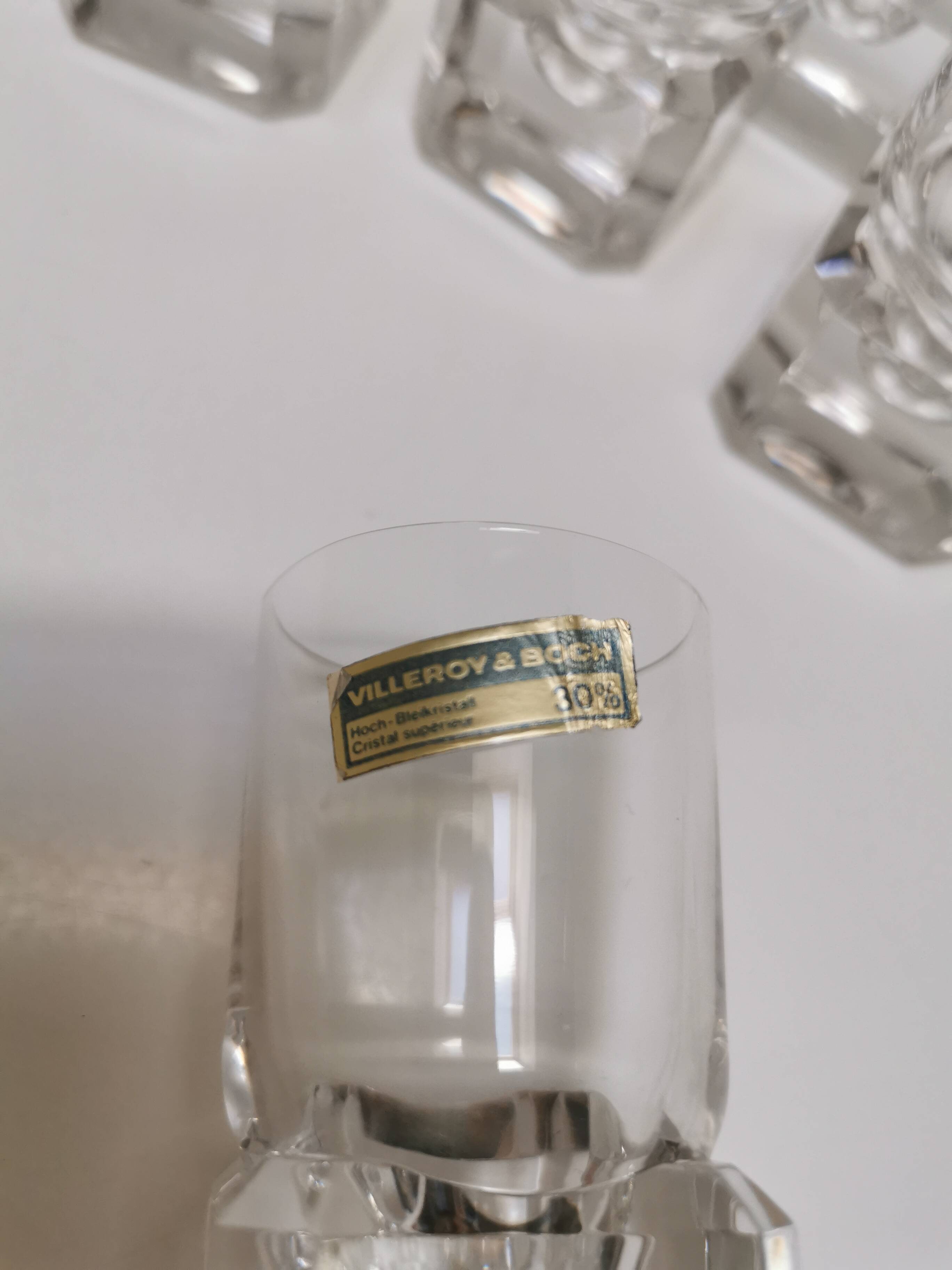 6 crystal digestive glasses