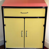 Buffet bas rockabilly vintage en formica structure eiffel.