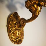 Paire d'appliques en bronze Doré et laiton fin xixe h:26CM