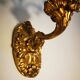 Pair of appliques in gilded bronze and brass late nineteenth h:26CM