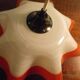 Berlingot pendant lamp from the 60s, white, orange and transparent glass