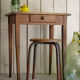 Small farm table-old rustic wooden desk years 50
