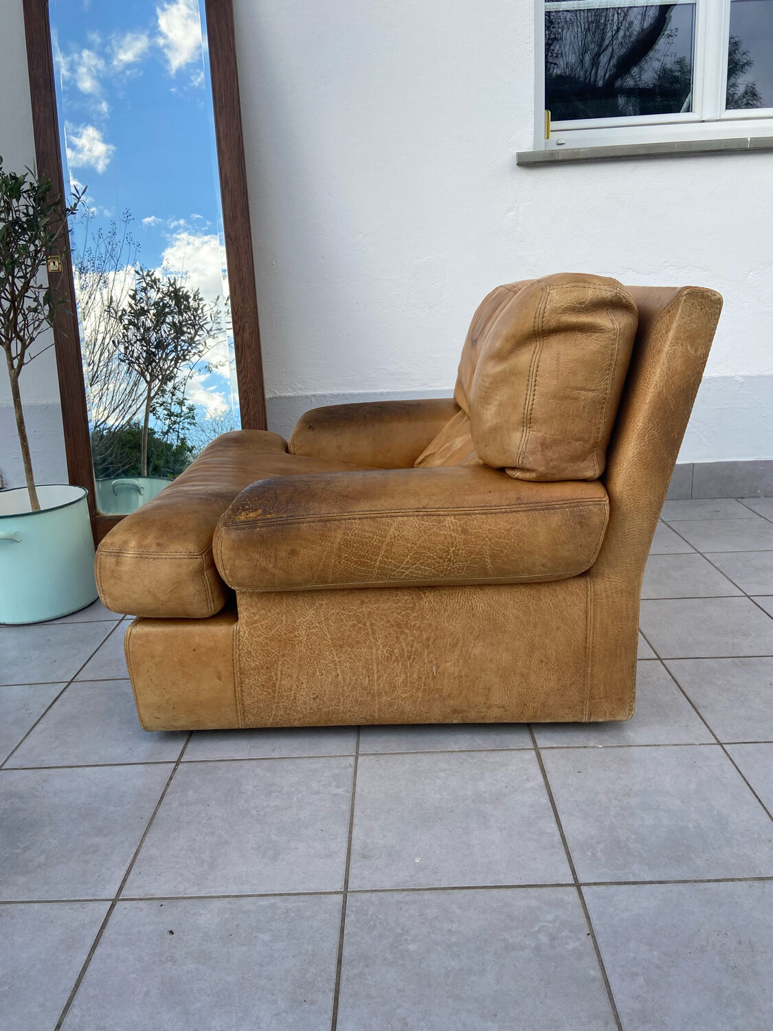 Leather armchair