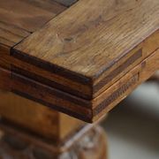 Antique Baroque dining table/desk in oak, Danish cabinetmaker, 19th century.