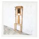Vintage Art Deco Coat Rack Raw Wood Mirror