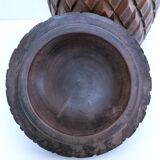 Solid vintage pine cone wood box