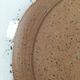 Speckled stoneware plate with floral decoration