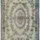 Handmade turkish 1970s 182 cm x 296 cm blue carpet