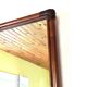 Antique mirror in bamboo and woven leather