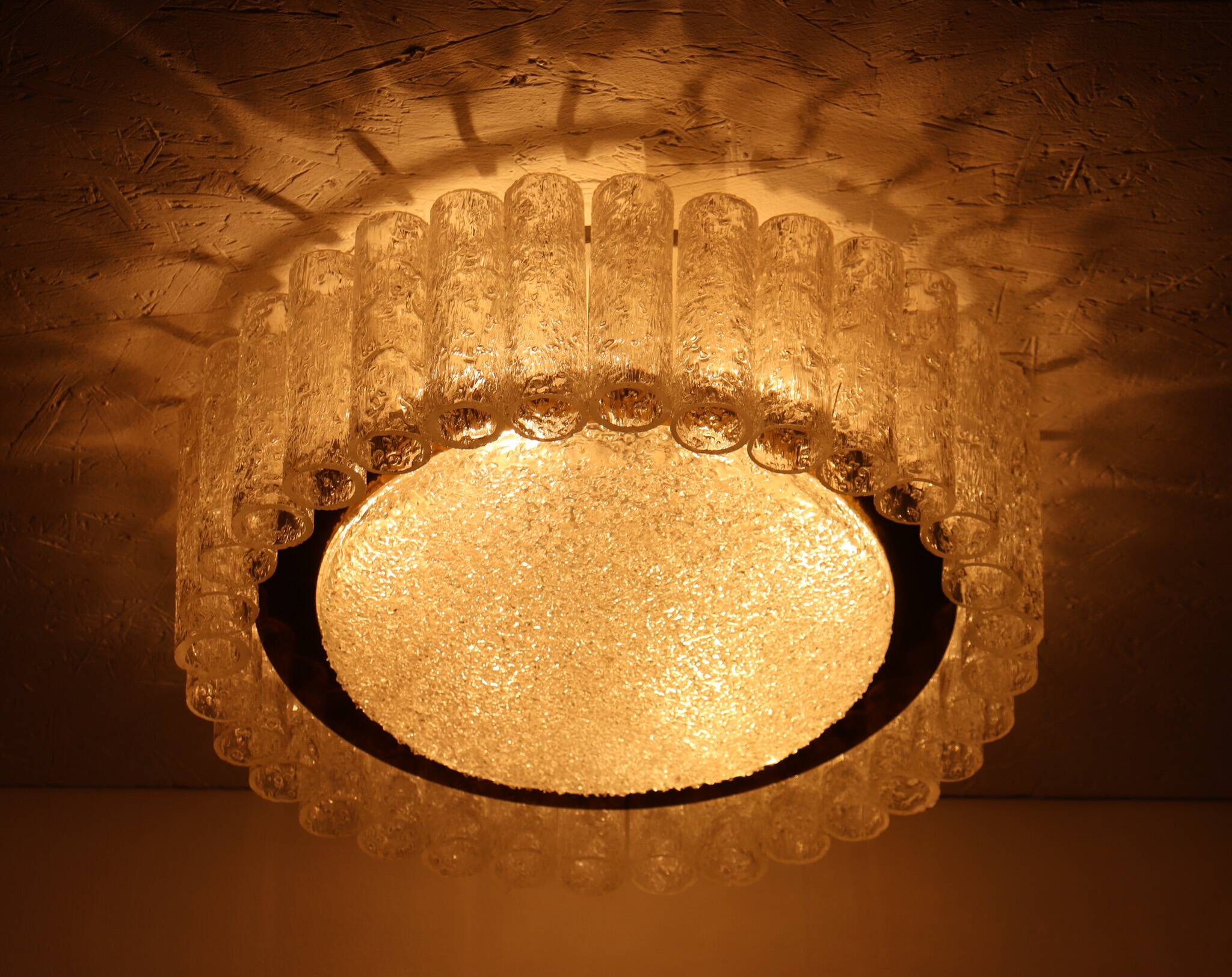 Mid Century Deckenlampe von Doria Leuchten, Deutschland, 1970er Jahre