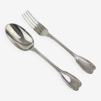 Large hemmed cutlery in sterling silver