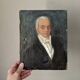 Old portrait oil on canvas country decoration