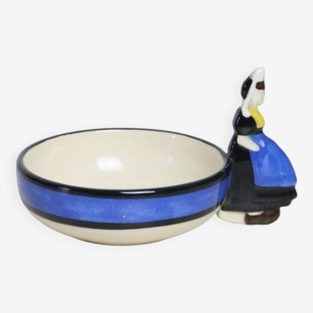 Henriot Quimper blue Bigoudène cup, vintage pottery