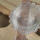 Bonbonnière sur pied en verre moulé – Décor texturé vintage