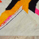 Abstract colored berber carpet 257 x 133 cm