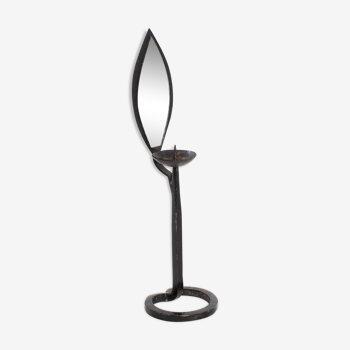 Forged iron candlestick mirror 1950